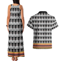 Cameroon Traditional Couples Matching Tank Maxi Dress and Hawaiian Shirt Toghu Pattern