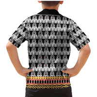 Cameroon Traditional Family Matching Mermaid Dress and Hawaiian Shirt Toghu Pattern