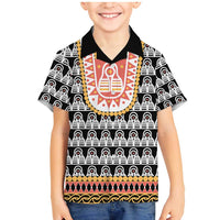 Cameroon Traditional Family Matching Mermaid Dress and Hawaiian Shirt Toghu Pattern