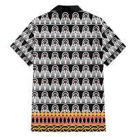 Cameroon Traditional Family Matching Off The Shoulder Long Sleeve Dress and Hawaiian Shirt Toghu Pattern