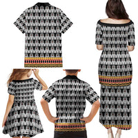 Cameroon Traditional Family Matching Puletasi and Hawaiian Shirt Toghu Pattern