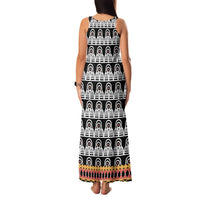 Cameroon Traditional Family Matching Tank Maxi Dress and Hawaiian Shirt Toghu Pattern