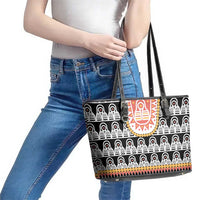 Cameroon Traditional Leather Tote Bag Toghu Pattern