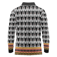 Cameroon Traditional Long Sleeve Polo Shirt Toghu Pattern