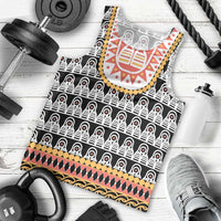 Cameroon Traditional Men Tank Top Toghu Pattern