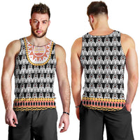 Cameroon Traditional Men Tank Top Toghu Pattern