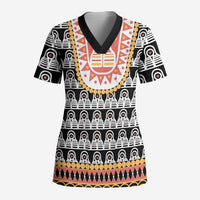 Cameroon Traditional Scrub Top Toghu Pattern - Wonder Print Shop
