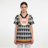 Cameroon Traditional Scrub Top Toghu Pattern - Wonder Print Shop