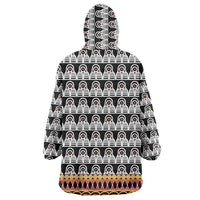 Cameroon Traditional Wearable Blanket Hoodie Toghu Pattern