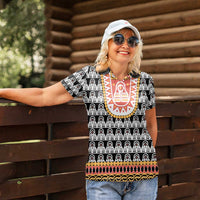 Cameroon Traditional Women Polo Shirt Toghu Pattern