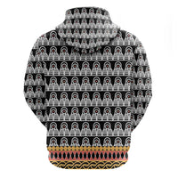 Cameroon Traditional Zip Hoodie Toghu Pattern