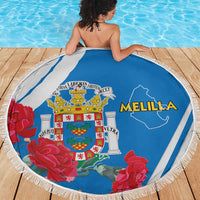 Melilla Beach Blanket Coat Of Arms Red Carnation