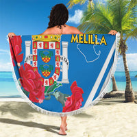 Melilla Beach Blanket Coat Of Arms Red Carnation