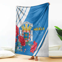 Melilla Blanket Coat Of Arms Red Carnation