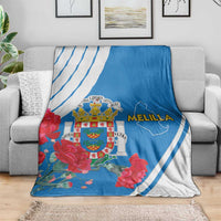 Melilla Blanket Coat Of Arms Red Carnation