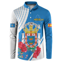 Melilla Button Sweatshirt Coat Of Arms Red Carnation