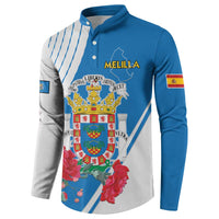 Melilla Button Sweatshirt Coat Of Arms Red Carnation