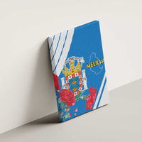 Melilla Canvas Wall Art Coat Of Arms Red Carnation