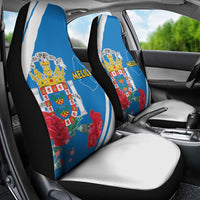 Melilla Car Seat Cover Coat Of Arms Red Carnation