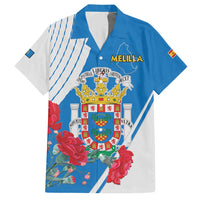 Melilla Hawaiian Shirt Coat Of Arms Red Carnation