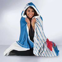 Melilla Hooded Blanket Coat Of Arms Red Carnation