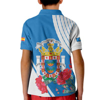 Melilla Kid Polo Shirt Coat Of Arms Red Carnation