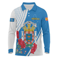 Melilla Long Sleeve Polo Shirt Coat Of Arms Red Carnation
