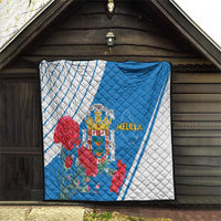 Melilla Quilt Coat Of Arms Red Carnation