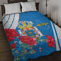 Melilla Quilt Bed Set Coat Of Arms Red Carnation