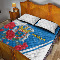 Melilla Quilt Bed Set Coat Of Arms Red Carnation