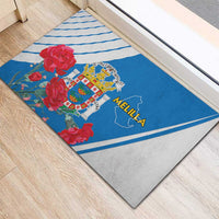 Melilla Rubber Doormat Coat Of Arms Red Carnation