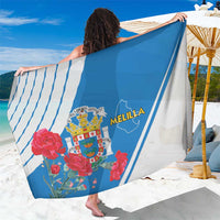 Melilla Sarong Coat Of Arms Red Carnation