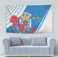 Melilla Tapestry Coat Of Arms Red Carnation
