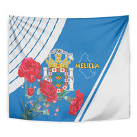 Melilla Tapestry Coat Of Arms Red Carnation