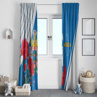 Melilla Window Curtain Coat Of Arms Red Carnation