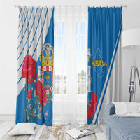 Melilla Window Curtain Coat Of Arms Red Carnation