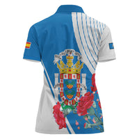 Melilla Women Polo Shirt Coat Of Arms Red Carnation