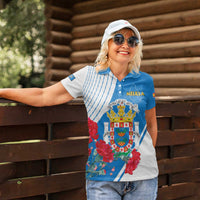 Melilla Women Polo Shirt Coat Of Arms Red Carnation
