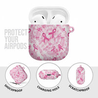 Breast Cancer Awareness Pink Ribbon AirPods Case Tie Dye Style - Wonder Print Shop