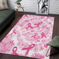 Breast Cancer Awareness Pink Ribbon Area Rug Tie Dye Style - Wonder Print Shop