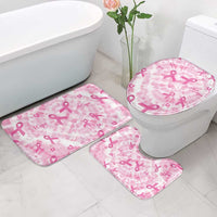 Breast Cancer Awareness Pink Ribbon Bathroom Set Tie Dye Style - Wonder Print Shop