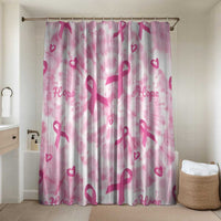 Breast Cancer Awareness Pink Ribbon Bathroom Set Tie Dye Style - Wonder Print Shop
