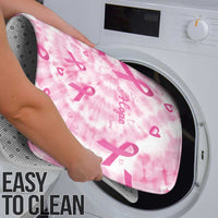 Breast Cancer Awareness Pink Ribbon Bathroom Set Tie Dye Style - Wonder Print Shop