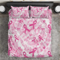 Breast Cancer Awareness Pink Ribbon Bedding Set Tie Dye Style - Wonder Print Shop