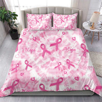 Breast Cancer Awareness Pink Ribbon Bedding Set Tie Dye Style - Wonder Print Shop