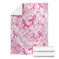 Breast Cancer Awareness Pink Ribbon Blanket Tie Dye Style - Wonder Print Shop