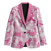 Breast Cancer Awareness Pink Ribbon Blazer Tie Dye Style - Wonder Print Shop