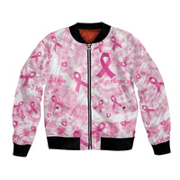 Breast Cancer Awareness Pink Ribbon Bomber Jacket Tie Dye Style - Wonder Print Shop