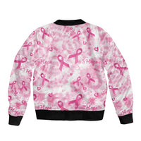 Breast Cancer Awareness Pink Ribbon Bomber Jacket Tie Dye Style - Wonder Print Shop