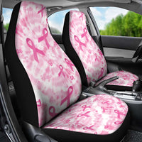 Breast Cancer Awareness Pink Ribbon Car Seat Cover Tie Dye Style - Wonder Print Shop